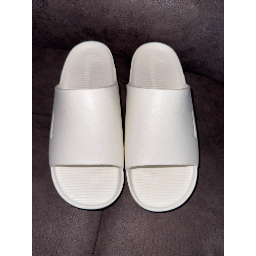 Nike CALM SLIDE Slip Ons Sandals Men's 8 W size 9 SAIL White FD4116-100 comfort